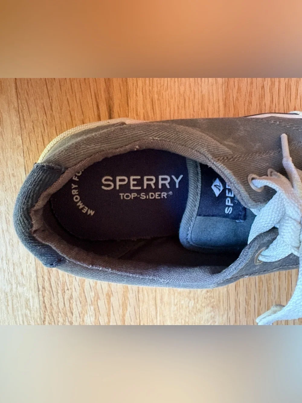 Kids Gray Canvas Lace-Up Sneakers Top-Siders